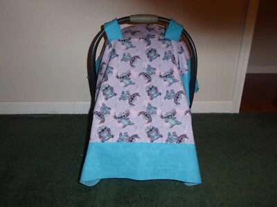 PUNTADA de LILO & STITCH cubierta de dosel de asiento de coche con o sin apertura peekaboo Foto 1 de 3