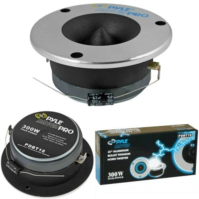 COPPIA DI SUPER TWEETER PYLE PDBT18 150 WATT RMS X PORTE PORTIERE MONTANTI AUTO - Immagine 1 di 4