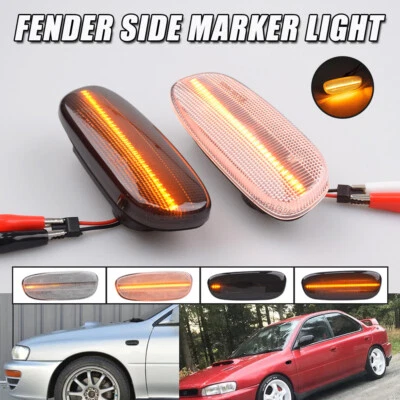 2 PIEZAS para Subaru Impreza 1993-1998 1999 2000 2001 LED luz marcadora lateral dinámica Foto 1 de 4