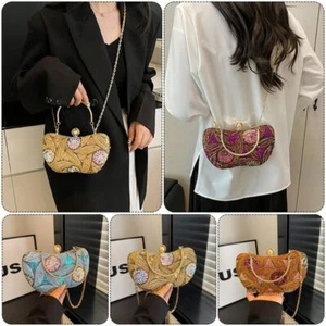 Multi Color Evening Bags Handmade Banquet Bag Fashion Box Bag Women - Picture 1 of 17