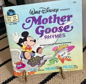 Walt Disney MOTHER GOOSE RHYMES Mickey Mouse 312 Record & Book 1979 33 1/3 RPM - Picture 1 of 4