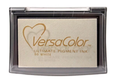 STEMPEL-GALERIE VersaColor - VC 80 white weiss Pigment Stempelkissen Tsukineko ~6 x 10 cm