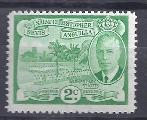 ST CHRISTOPHER, NEVIS & ANGUILLA, 1952 KGV1, 2c SG 95, montado sin montar o nunca montado - Imagen 1 de 1