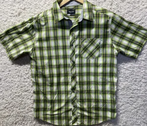 MARMOT Shirt Mens large Short Sleeve Checked button up hiking shirt EUC - Picture 1 of 8