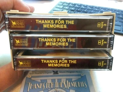 Thanks For The Memories (1930's) Readers Digest Cassette Tape Set of 3 & Booklet - Image 1 of 2
