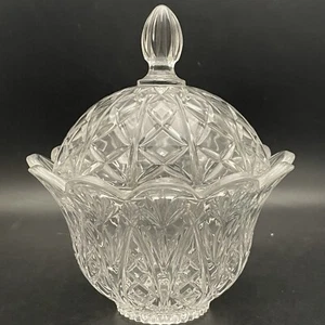 St. George Cambria Pbo 24% Fine Lead Crystal Covered Compote Made in  USA 7.5"t - Picture 1 of 16