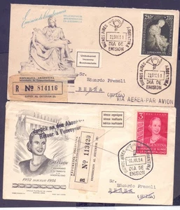 Argentina 3$ Eva Peron and Foundation Eva Peron FDC   to Switzerland and retour! - Picture 1 of 3