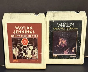 Waylon Jennings 8 Tracks, Honky Tonk Heroes & Dreaming My Dreams, Untested - Picture 1 of 7