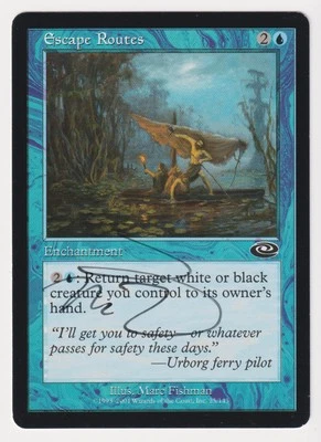 Signed Escape Routes Proof LP Planeshift Artist Marc Fishman 2001 MTG Magic AP! - Image 1 of 2