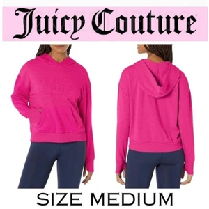 Sudadera con Capucha Juicy Couture Deportiva Hiper Rosa Para Mujer Talla M Pullover Y2K Cómoda Informal  - Imagen 1 de 7