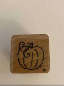 CTMH Pumpkin Wood Mounted Rubber Stamp RS76 - Picture 1 of 4