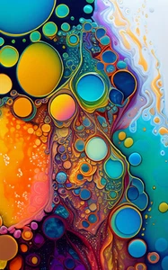 Canvas Art Abstract Yellow Blue Orange Multicolour Wall Picture Poster Print - Picture 1 of 22