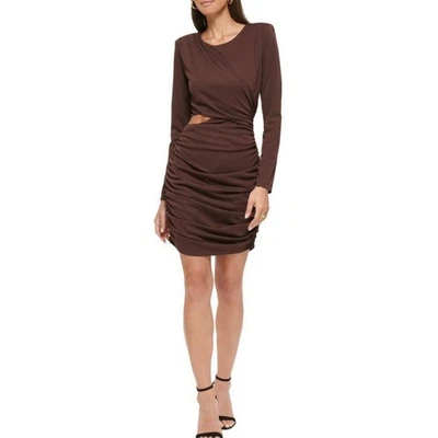 Nuevo con etiquetas Vestido Guess Marrón Manga Larga Con Corte Estómago 14 Foto 1 de 4