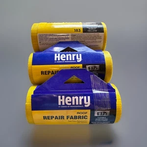 🔴(QTY 3) Henry 183 Series Roof Repair Fabric 25’ x 6” Fiberglass‼️ - Picture 1 of 1