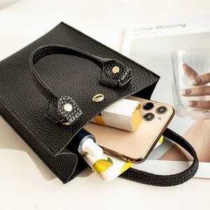 Women Solid Color Small Lychee Pattern Crossbody Bag Cell Phone Bag Bucket Bag - Picture 1 of 11