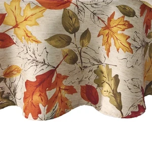 Home Fashions Autumn Leaves Fall Printed Wrinkle Resistant Tablecloth, Holida... - Picture 1 of 7