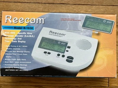 Reecom R-1630 Severe Weather Emergency Alert Radio w/AC Adapter Travel S.A.M.E. - Image 1 of 4