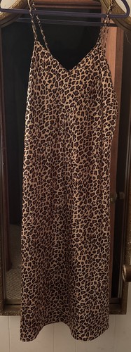 UNDERCOVER Secret Treasures abito slip vintage anni 90 stampa ghepardo raso spacchi schiena grande