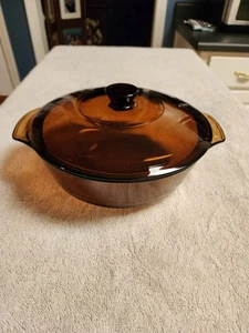 ANKER HOCKING BRAUN 1,5 QUART KASSEROLLE BACKFORM - Bild 1 von 5