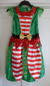 Girls Age 7-8 Years Green Christmas Elf Dress ~ Tu at Sainsbury's - Picture 1 of 17