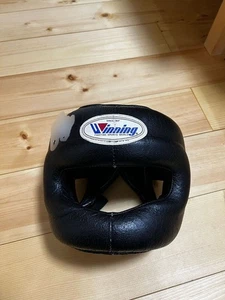 Winning FG-5000 Boxing Headgear M Size Black Full Faceguard Japan Used - Picture 1 of 6