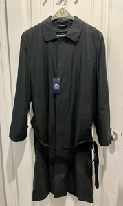 Stafford Men’s Black All Weather Trench Coat. Size 42 Regular. NWT - Picture 1 of 12