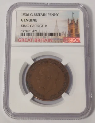 1936 GREAT BRITAIN PENNY NGC CERTIFIED GENUINE - Image 1 of 4