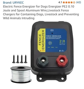 Electric Fence Energizer for Dogs Energizer PE2 0.10 Joule and Spool Aluminum - Picture 1 of 2