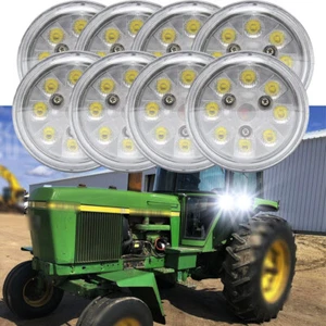 Par36 Round Led Work Lights Hi/Lo Beam FIT John Deere 4650 4630 4230 4040 2520 - Picture 1 of 10