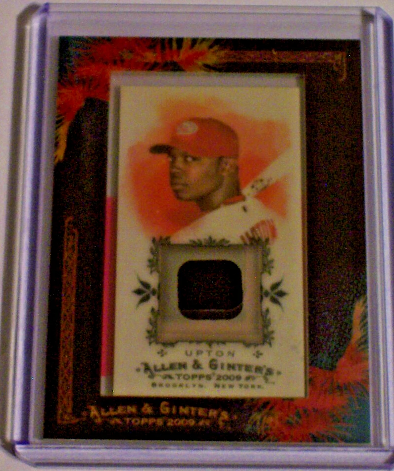 2009 Topps Allen & Ginter Relic Jersey Justin Upton Damaged Diamondbacks - Image 1 of 1