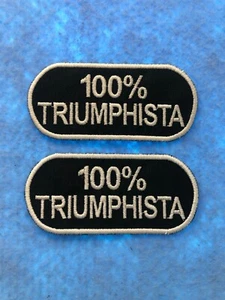 PATCH TRIUMPHISTA 100% PZ 2 RICAMATE TERMOADESIVE CM.8X3,5 - Imagen 1 de 1