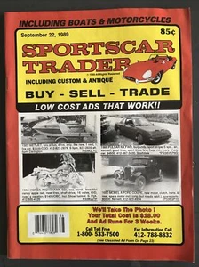 REVISTA SPORTSCAR TRADER - 22 DE SEPTIEMBRE DE 1989 - PERSONALIZADA Y ANTIGUA - PITTSBURGH, PA - Imagen 1 de 5