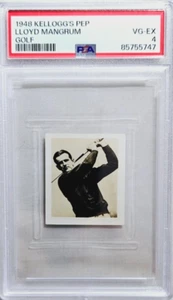 Tarjeta de novato Kellogg's Pep Golf Lloyd Mangrum 1948 RC PSA 4 en muy buena condición-ex PGA HOF - Imagen 1 de 2