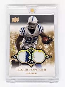 2008 Exquisite Collection Patch Duals Gold Holofoil #EP41 Joseph Addai /15 Colts - Picture 1 of 2