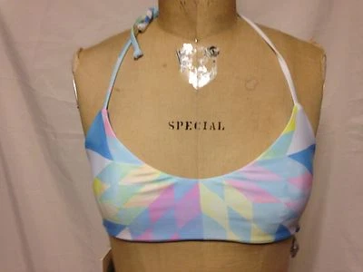 Top de bikini Mara Hoffman reversible tejido canasta M azul S605094690 nuevo con etiquetas Foto 1 de 4