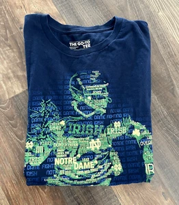 T-shirt irlandese Notre Dame Adidas The Go-To Tee blu navy taglia large - Foto 1 di 6