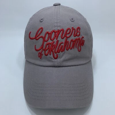 Sooners of Oklahoma Hat OU Womens Gray Captivating Adjustable Strap Baseball Cap - Image 1 of 4