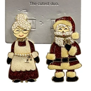Sugarfix BaubleBar Ohrringe Weihnachten Mr Mrs Santa Claus Holiday Dangle Sparkle - Bild 1 von 7