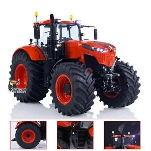 LESU 4x4 Metal 1/14 RC Hydraulic Tractor AOUE 1050 Farm Truck Light Smoke Sound - Picture 1 of 12