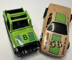 2 Vintage Die Cast Metal Cars Hot Wheels ‘87 Ferrari Racing & Tootsie Jeep CJ7 - Picture 1 of 18