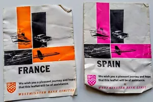 1963 National Westminster Back France Spain Currency Exchange history leaflets £ - Bild 1 von 9