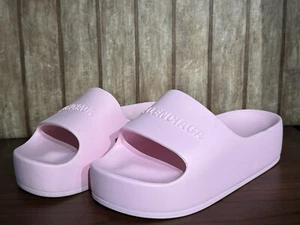 Balenciaga Chunky Pool Slides Pink Size 36 See Details  - Picture 1 of 14