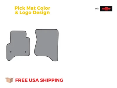 FITS 2015-2018 Chevrolet Silverado 3500 HD Double Cab Floor Mat Frt Row 2pc Cutp - Image 1 of 4