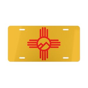 Zia Sun Native American New Mexico Pueblo -Aluminum Tag Car Vanity License Plate