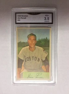 Tarjeta Bowman Baseball 1954 Jim Piersall #66 - clasificación GMA - en muy buena condición 3,5 - bonita tarjeta - Imagen 1 de 2