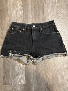 Lucky Brand Women’s Black Jean Cut Off Shorts Size 0 - Picture 1 of 5