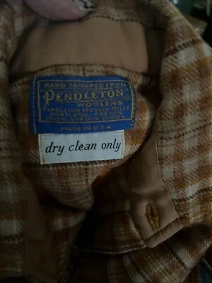 Camisa Pendleton Vintage Lana Franela Cuadros Juvenil Amarilla/Marrón EE. UU. Pequeña Foto 1 de 4