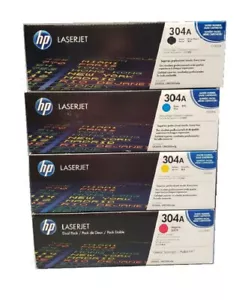 4 X Original Toner HP 304A Couleur Laserjet CP2025 Dn CM2320 Nf / CC530A -CC533A - Photo 1/2
