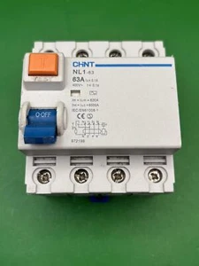 Chint NL1-63 992199 63A 30mA 3 fases 4 polos RCD - Imagen 1 de 4