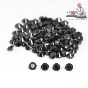 Natural Black Spinel 4mm Round Cut Untreated Loose Gemstone for sale 25 Pieces - Picture 1 of 9